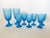 Glass 1960s Carlo Moretti Italy Satinato Frosted Blue Glasses - Set of 6 For Sale - Image 7 of 10