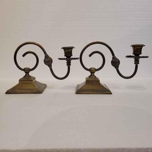 Metal Louis XVI Bronze Candlesticks, France, 1790, Set of 2 For Sale - Image 7 of 18