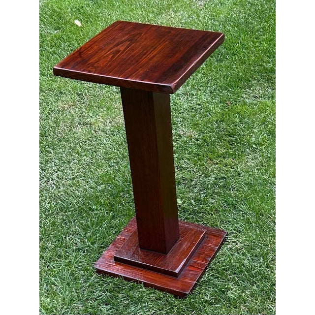 Antique, Stickley/Mission Style, Mahogany Plant Stand/Pedestal Side Table, Circa 1800’s, Arts and Crafts For Sale In South Bend - Image 6 of 8