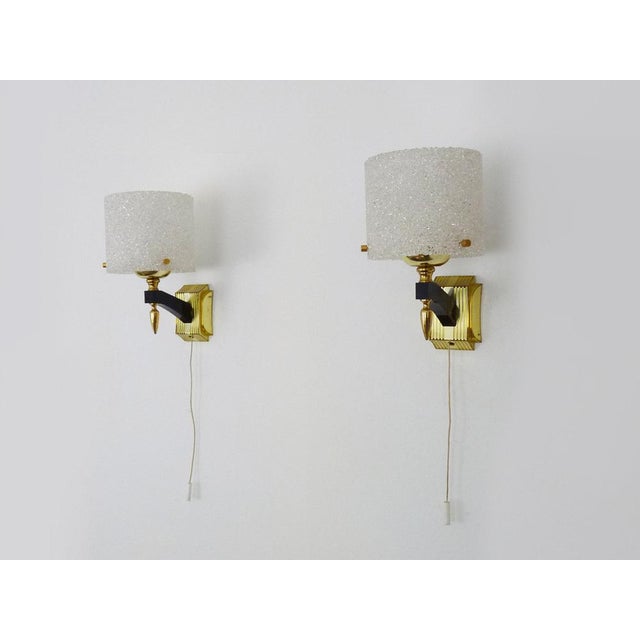 Minimalist Acrylic Glass and Granite Sconces, 1950s, Set of 2 For Sale - Image 4 of 9