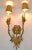 Italian polished Dore Bronze Two Flame Torch Arm Sconce with Bacchus Masks in the Center, Panther and Grapes all around....