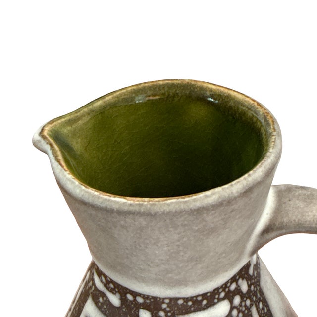 1960s Jasba Keramik West Germany Pottery Pitcher Fat Lava For Sale In West Palm - Image 6 of 7