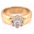14 Karat Two-Tone Yellow and White Gold With Diamond Flower Ring 0.50 TDW, Size 6 For Sale - Image 11 of 12