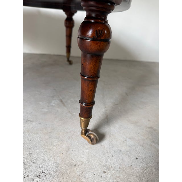 Vintage Theodore Alexander Regency Style Two Tier Accent Table With Brass For Sale - Image 12 of 12
