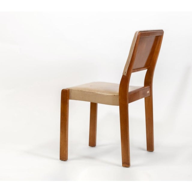 Mid-Century Modern Model 611 Chair in Birch and Leather by Alvar Aalto, 1950s For Sale - Image 3 of 18