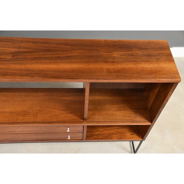 Wood Walnut Mid Century Modern Bookcase by Stanley Furniture For Sale - Image 7 of 10