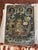 Hand-painted Tibetan thangka-style devotional painting on linen. Professional appraisal: hand-painted Tibetan thangka-...