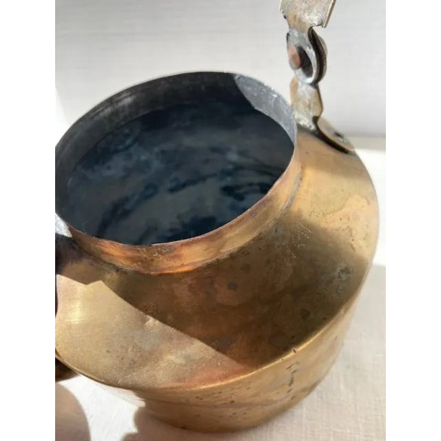 1900 - 1909 Antique Brass Indian Raj Kettle For Sale - Image 5 of 6