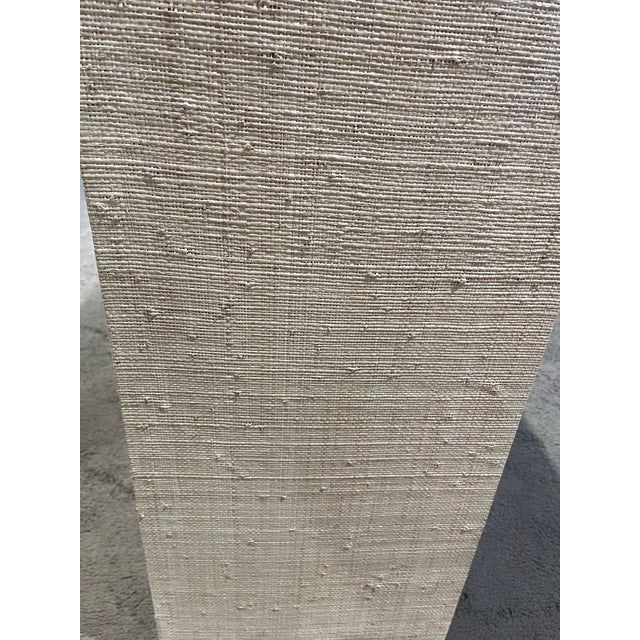 Crate and Barrel Grasscloth “Meadow” Console Table For Sale - Image 11 of 12