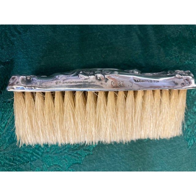 Art Nouveau Sterling Silver Antique Clothes Brush - Unger Brothers For Sale - Image 3 of 9