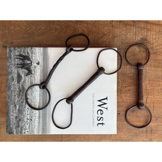 Rustic 1900s Antique Horse Bits, Set of 3 For Sale - Image 3 of 8