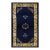 1920s Navy Blue Open Field Medallion Antique Chinese Peking Knotted Rug Carpet For Sale