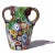 Murano Fratelli Toso Murano Antique Millefiori Flowers Mosaic Italian Art Nouveau Floral Pattern Glass Cabinet Vase For Sale - Image 4 of 8