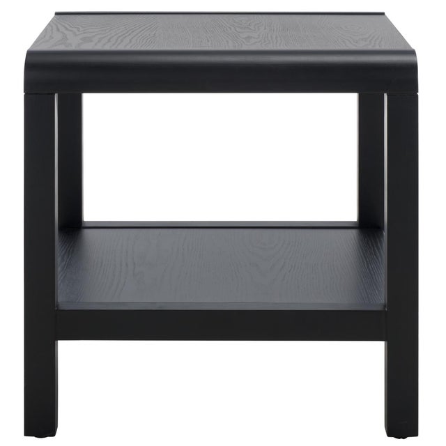 Wood Omara 1 Shelf Side Table in Black For Sale - Image 7 of 8