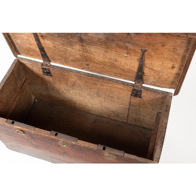 Brown European Walnut Storage Chest, Early 19th Century For Sale - Image 8 of 11
