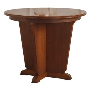Vintage Round Coffee Table in Teak, 1940 For Sale