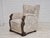 1950s Vintage Danish Lounge Chair in Furniture Jacquard Fabric, 1960s For Sale - Image 5 of 18