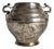 Art Deco Silver-Plated Globe Vase with Handles, Sweden, 1950s For Sale