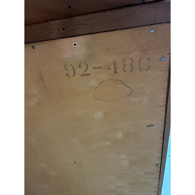 Chestnut 1950s Mid-Century Modern China Cabinet For Sale - Image 8 of 12