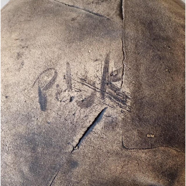 Brown Large Sculptural Studio Pottery Bowl, Provenance Eve Paige Spencer Collection. For Sale - Image 8 of 8
