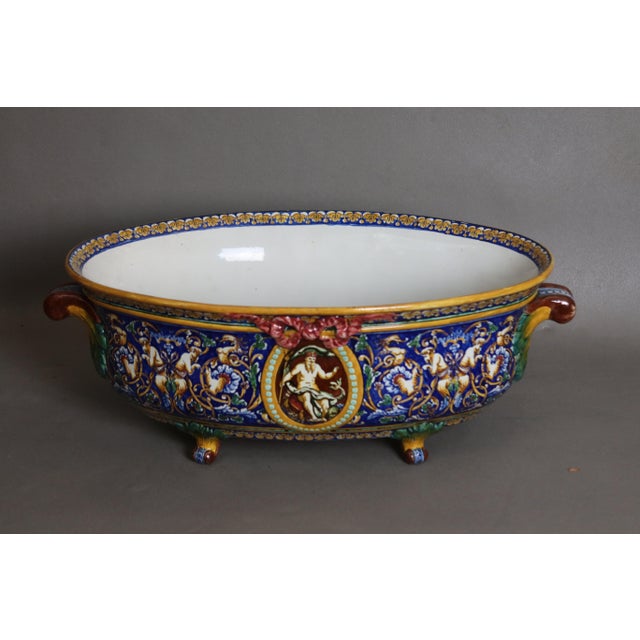 Table Planter from Gien, 1890s For Sale - Image 10 of 10