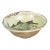 Vintage Clay Pottery Fish Bowl in the Style of Byzantine Half Glazed Ceramics For Sale