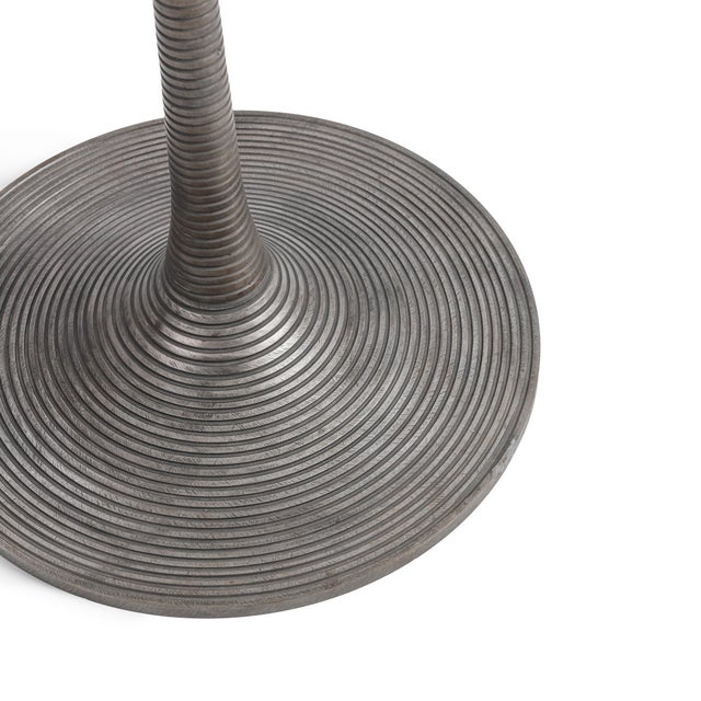 Outdoor Indoor Marble & Iron Round Bistro Table For Sale - Image 4 of 5