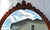 Satinwood Oval Wall Mirror Carved French Flower Basket Crest Decorative Frame For Sale - Image 10 of 15