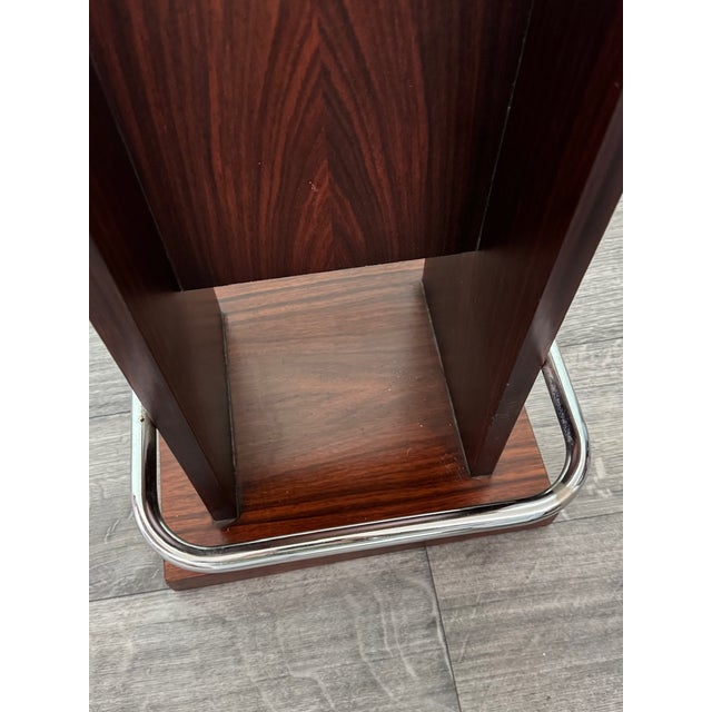 Vintage Italian Wooden Bar Stool with Padded Seat, 1970s For Sale - Image 13 of 15