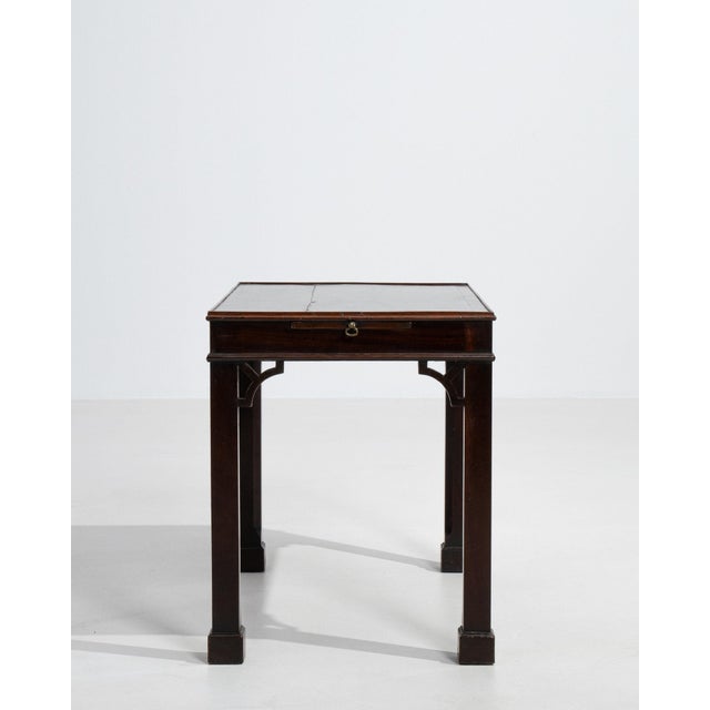 Black 1900-1909 United Kingdom Deep Ebony Black Ebonized Console Table For Sale - Image 8 of 11