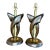 Tasha Heifetz Free Form Walnut and Brass Table Lamps- A Pair. For Sale