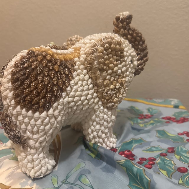 Mid-Century Whimsical Sea Shell Encrusted Lucky Elephant Folk Art Sculpture For Sale - Image 12 of 12