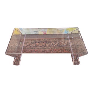 Vintage Mid Century Vladimir Kagan Style Lucite Cocktail Table For Sale