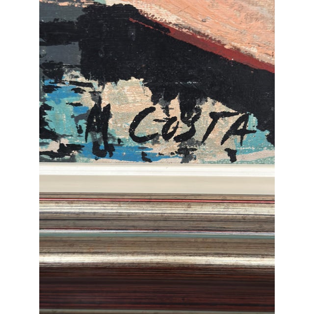 M. Costa, Portrait of a Young Lady, 1960s, Oil Painting on Canvas, Framed For Sale - Image 9 of 18