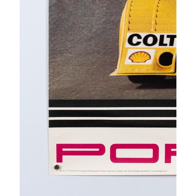 Paper Original Porsche Poster by Edgar Dambacher, 1981 For Sale - Image 7 of 9