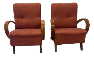 Art Deco Mad-Man Relax Model C Chairs by Halabala, 1920, Set of 2