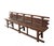This antique Chinese bench showcases a blend of traditional craftsmanship with its decorative hand-carved spandrels. Made...