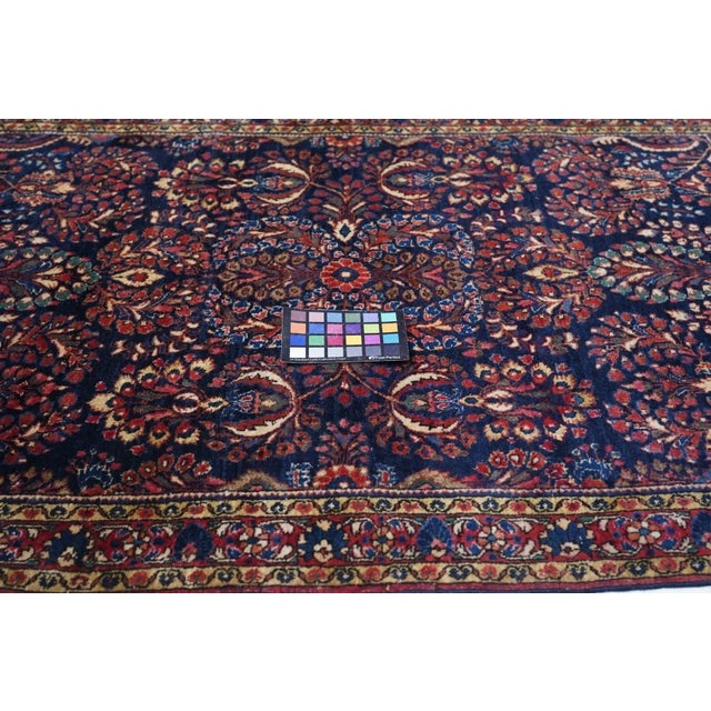 Antique Sarouk Rug 3'4'' x 4'8'' For Sale - Image 9 of 10