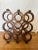1960s Mid-Century Modern Kustom Kraft Walnut 9-Bottle Wine Rack, Usa 1960s For Sale - Image 5 of 9