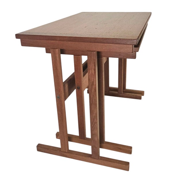 Mid Century Nh Collection Danish Teak Nesting Tables - Set of 2 For Sale - Image 4 of 12