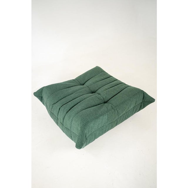 Set of Togo Lounge Chair and Teal Fabric by Michel Ducaroy for Ligne Roset, 1973 For Sale - Image 17 of 18