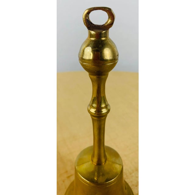 1970's Vintage Table Brass Bell For Sale - Image 4 of 7