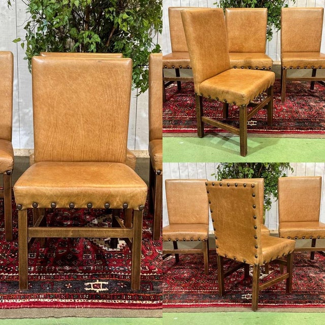 English Chairs in Beech and Imitation Leather, 1980s, Set of 4 For Sale - Image 3 of 13