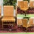English Chairs in Beech and Imitation Leather, 1980s, Set of 4 For Sale - Image 3 of 13