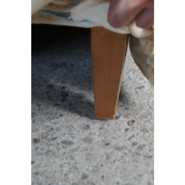 Mid 20th Century Hickory Tavern Mid Century Velvet Barrel Back Tufted Lounge Arm Chair For Sale - Image 12 of 13