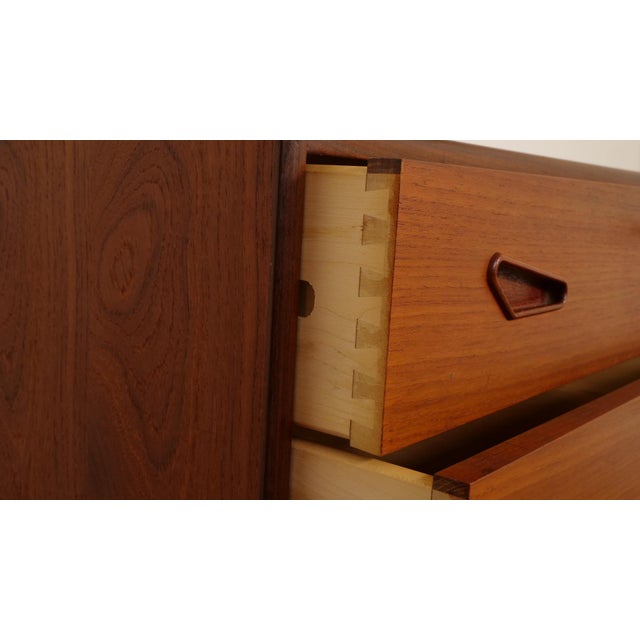 Brown Vintage Danish Chest of Drawers in Teak For Sale - Image 8 of 10