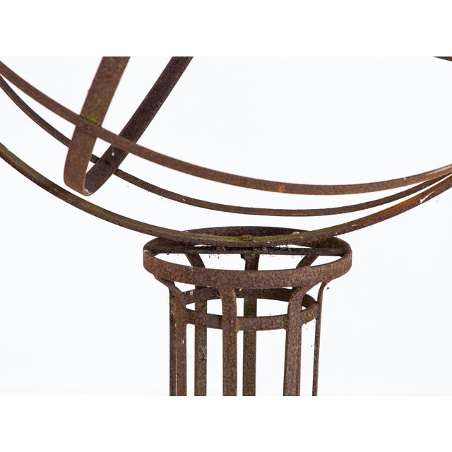 1960s English Mid-20th Century Iron Armillary Sphere on Stand For Sale - Image 5 of 14