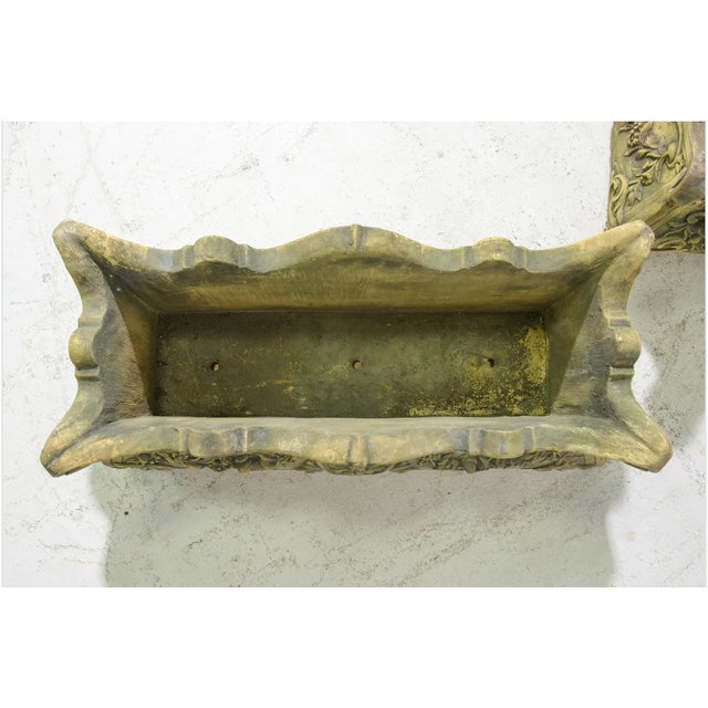 Early 20th Century Early 20th Century French Cast Stone Planters, A Pair For Sale - Image 5 of 6