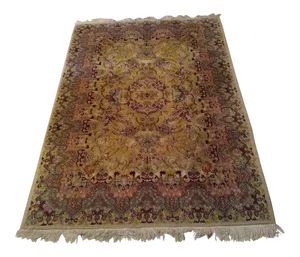 Kashmir Indo Kerman Wool Rug-4′ × 6′