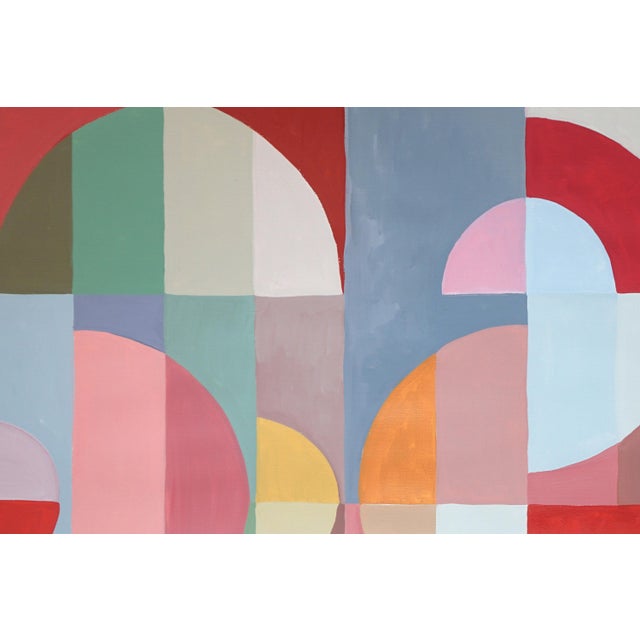 Paper 2026, Art Deco Painting - Set of 2 For Sale - Image 7 of 10
